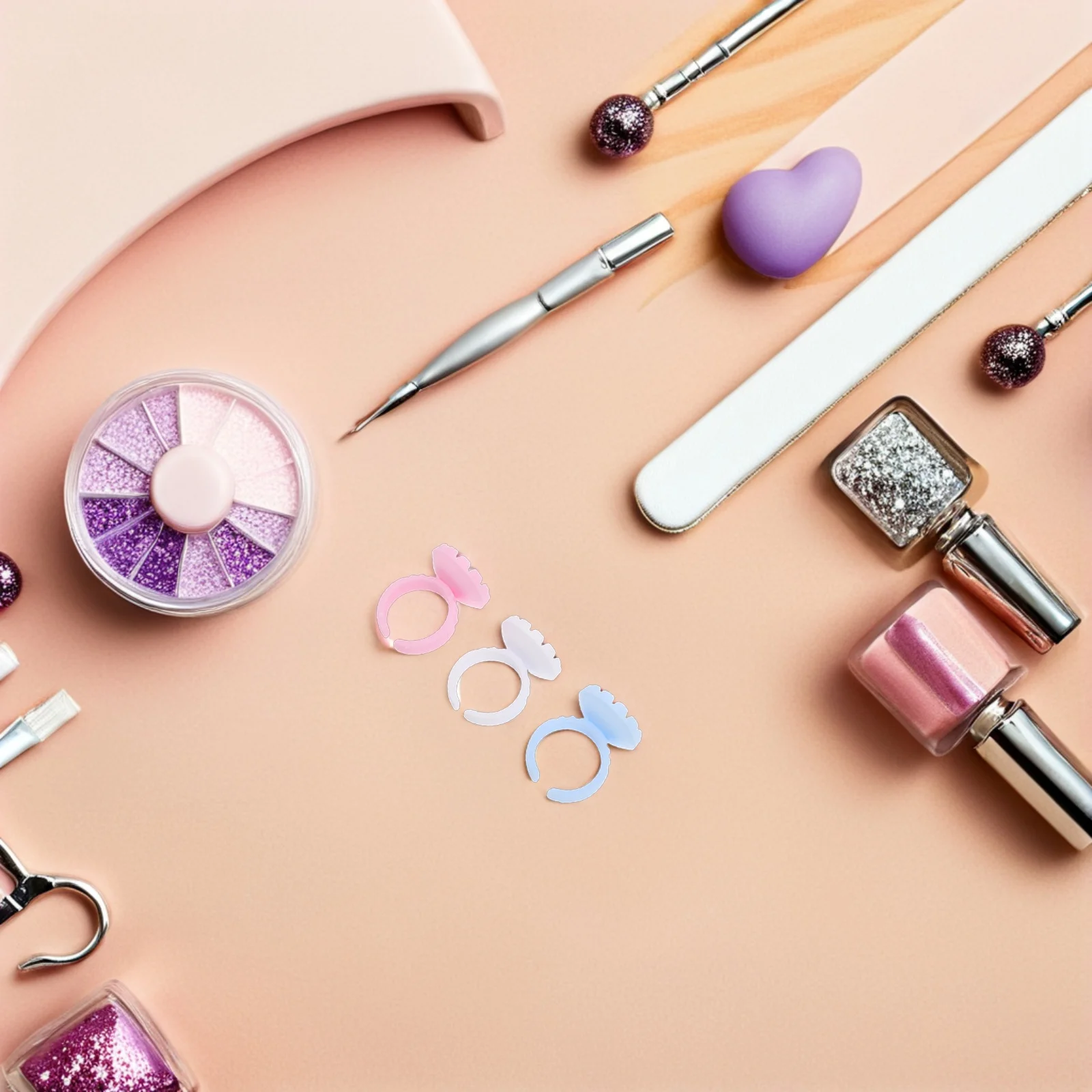 300 stuks wimperverlenging lijmbekers professioneel ontwerp blauw wit roze stabiele compacte wimperlijm opslagpothouder