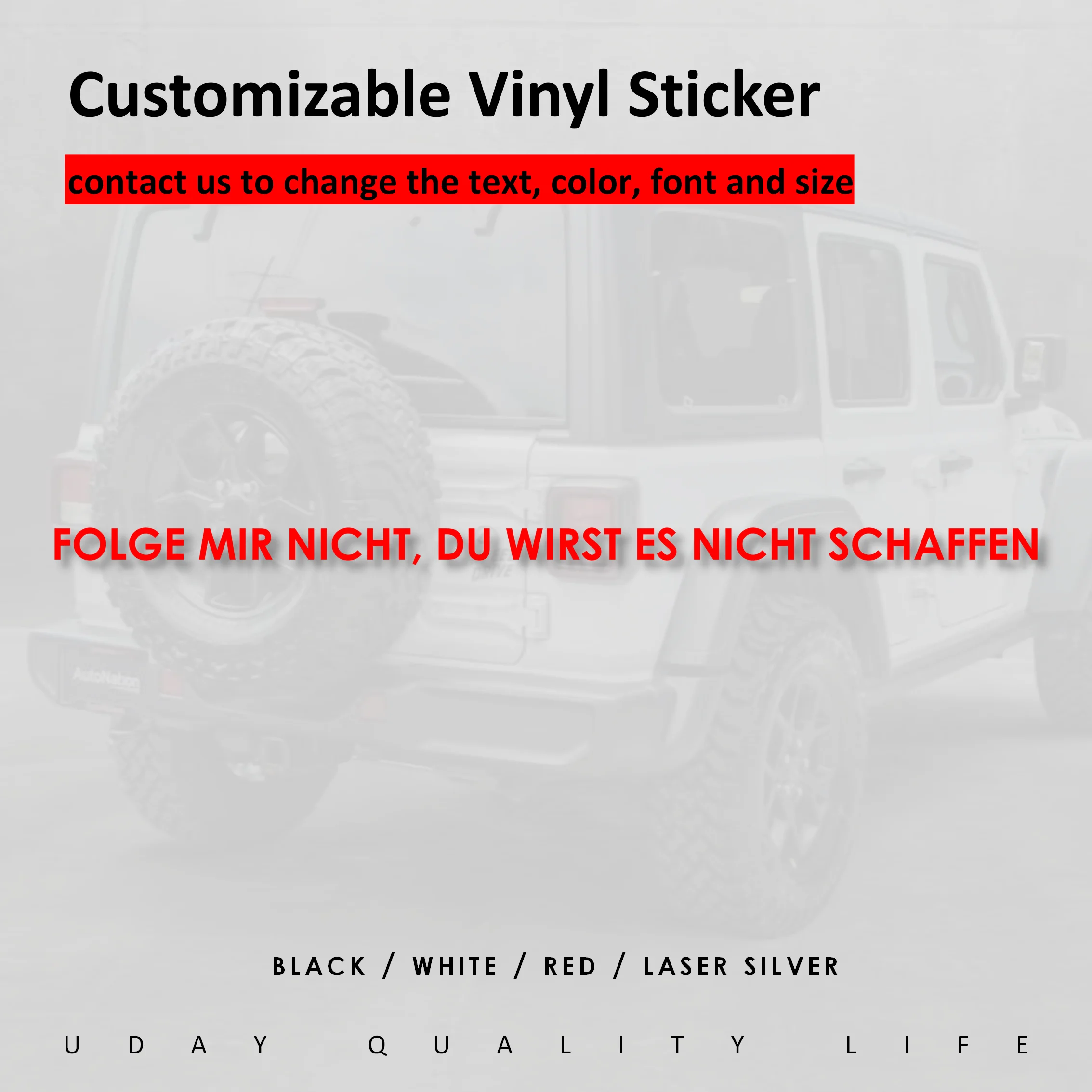 Folge mir nicht folgen sie mir nicht sie werden es nicht vinyl aufkleber für auto fahrrad motor deutsch englisch chinesische kalligraphie 04 nfs