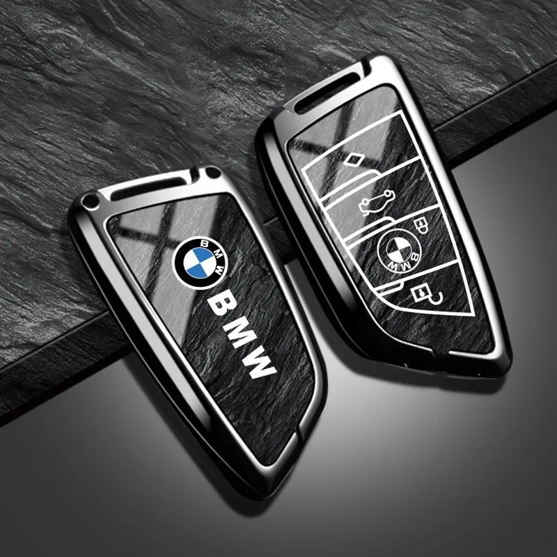 

Zinc Alloy Car Key Shell Fob Cover Holder Shell Car sticker For BMW F20 G20 G30 X1 X3 X4 X5 G05 X6 X7 G11F15 F16 G01 G02