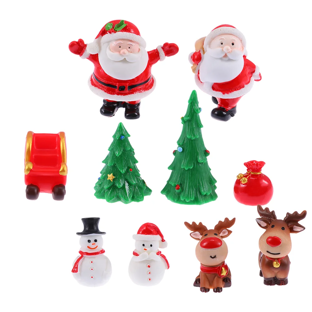 

10 Pcs Home Decoration Xmas Decorative Supply Baby Christmas Resin Ornaments Household Desktop Adornment Crafts Miniatures