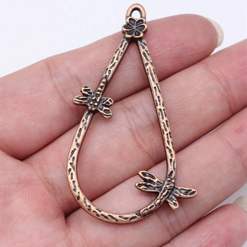 Vintage Jewelry Drop-shaped Dragonfly Earrings Charms Accessories New In Women Accessories 10pcs