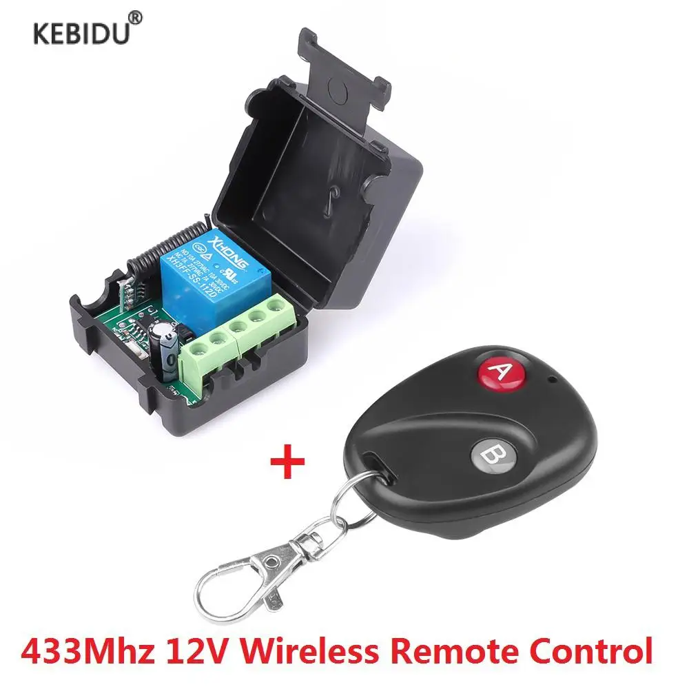 433mhz RF Transmitter And Relay Receiver Module DC 12v 10A 1CH Wireless Remote Control Switch For Anti-theft Alarm System