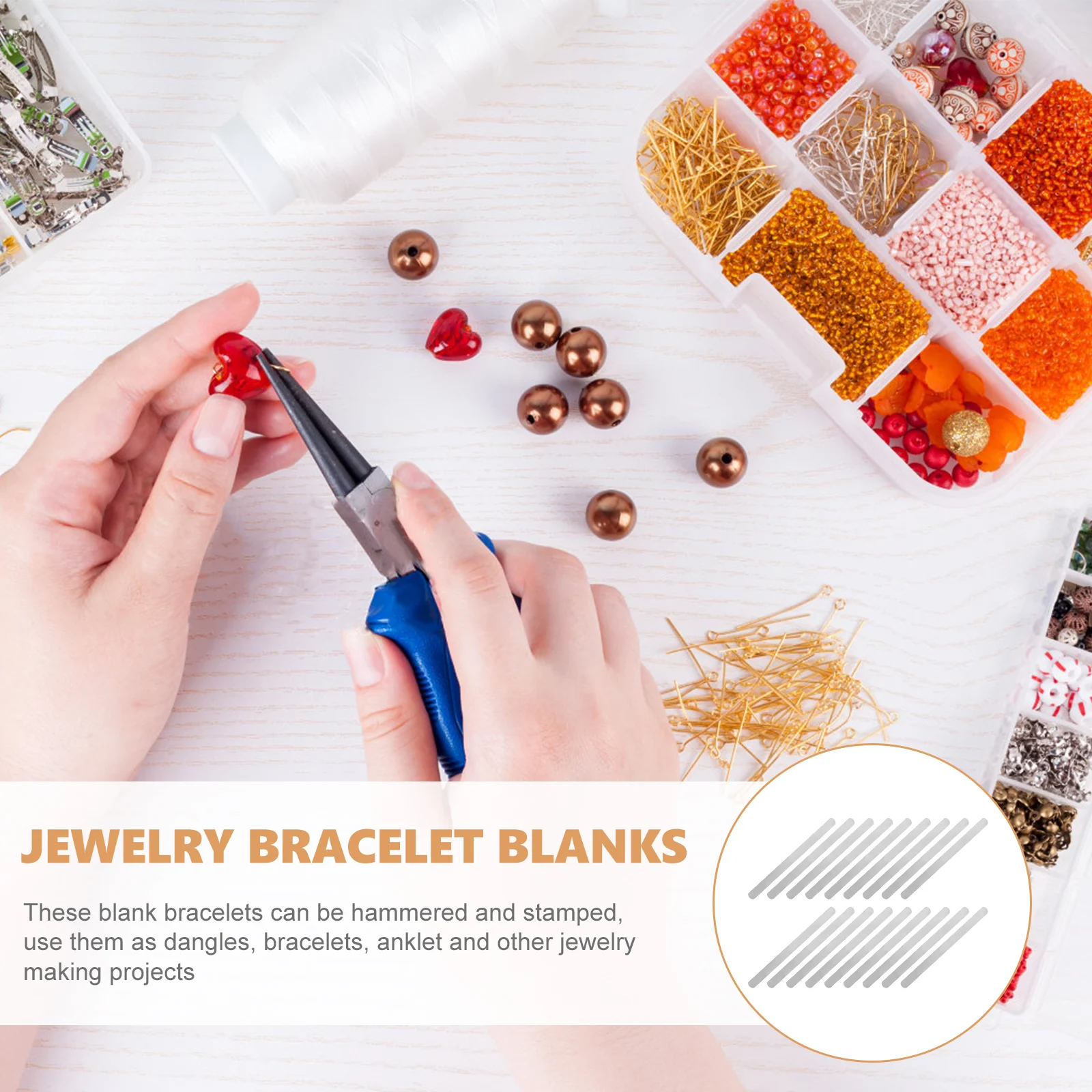 

18Pcs Unique Stainless Steel Bracelet Blanks for Personalized Jewelry Projects
