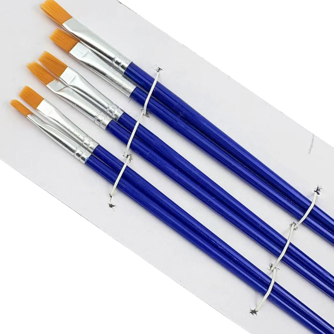 

Набор кистей из 6 шт., высокопроизводительная нейлоновая щетина для акрилового масла, акварели, тела, лица, художественные поделки