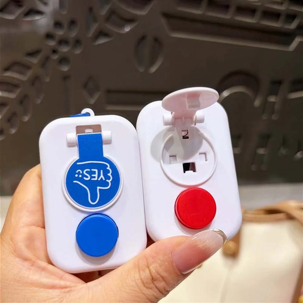 Sound Emitting Voice Button Key Chain Creative Design Portable Size Cartoon Bag Charm Durable Mechanical Mechanism