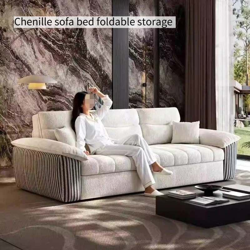 

Classic Minimalist Sofas Bed Armchair Modern Multifunctional Folding Sofas Bed Recliner Background Divano Letto Home Furniture