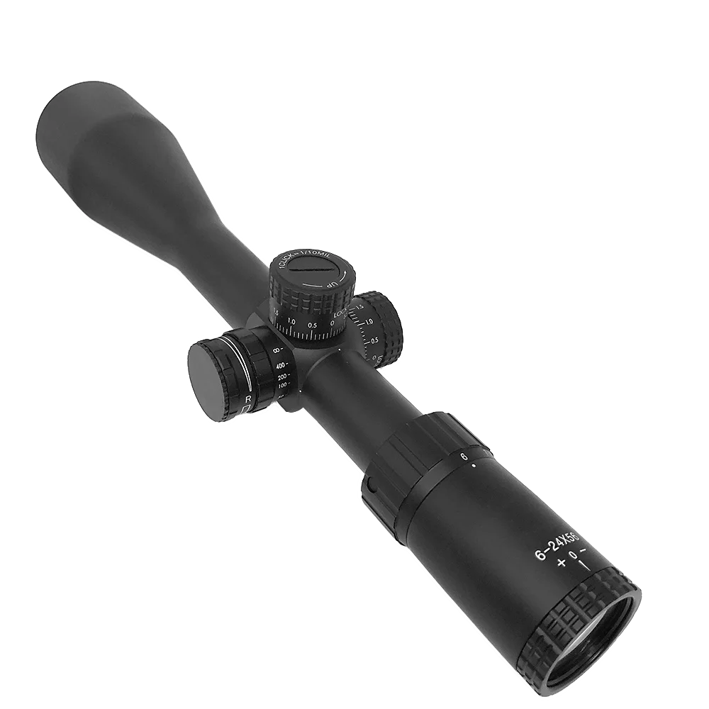 

6-24x56 SFP второй фокусный плоский прицел 30 мм трубка MOA с подсветкой сетка спортивный прицел для стрельбы