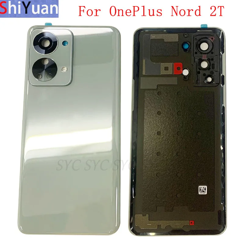 

Battery Cover Rear Door Housing For OnePlus Nord 2T Back Cover with Camera Frame Lens Logo Repair Parts