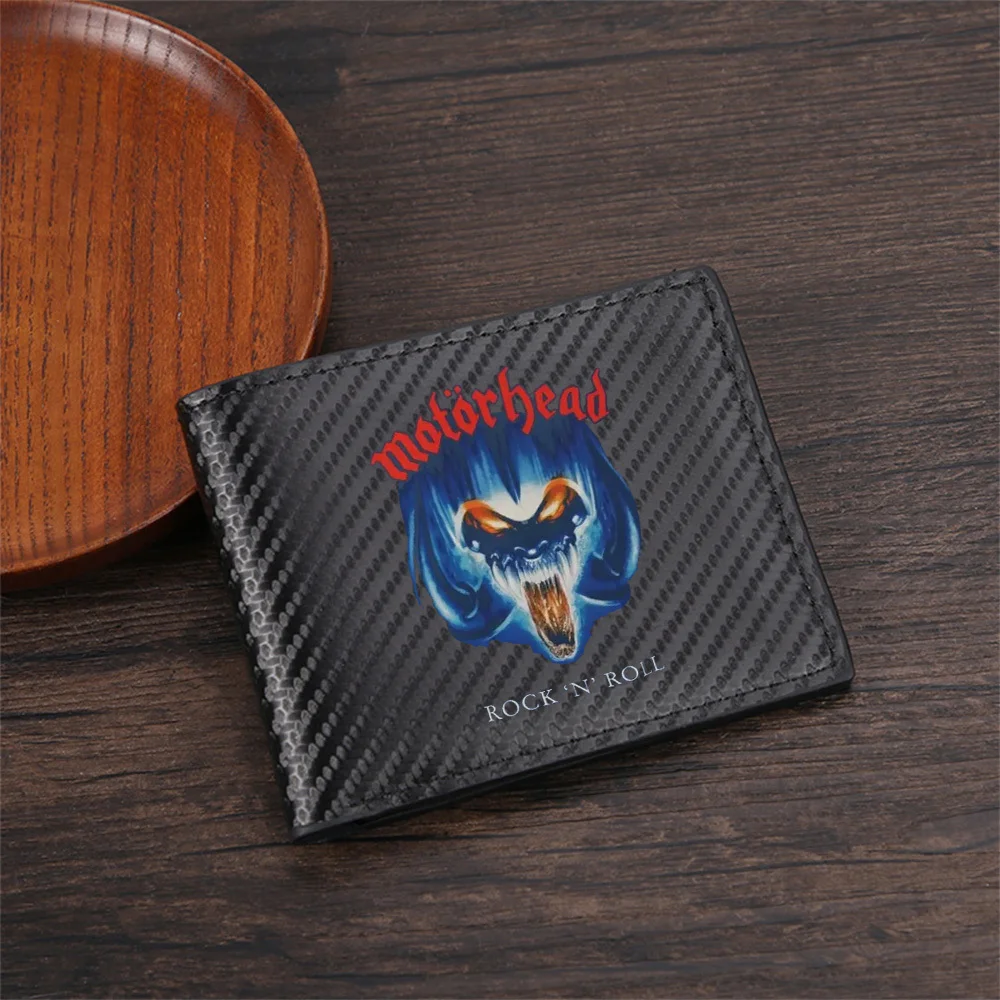 Demon face with orange eyes. Rock n roll Men's Wallets Simple Business Modern Stylish Printing Design Gifts For Father Boyfriend