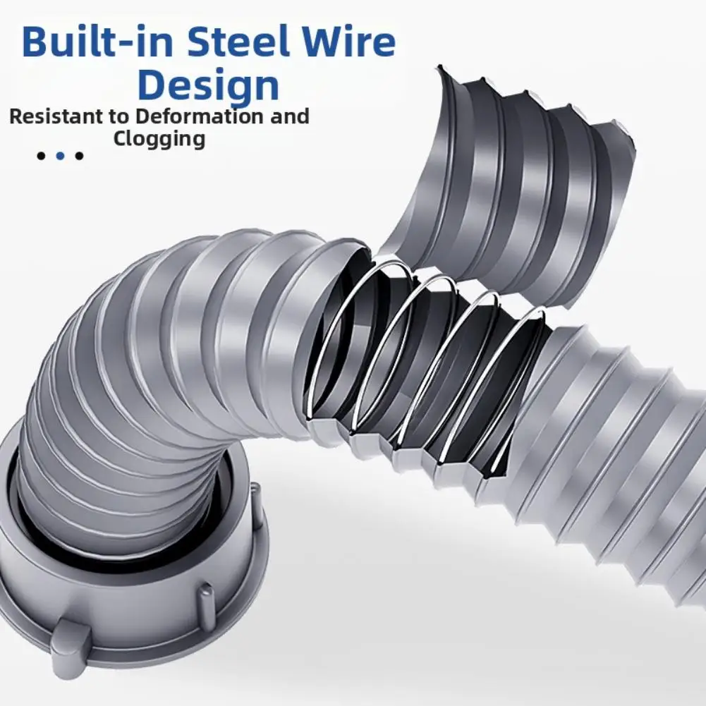 

1.5m Flexible Drain Hose Extension For Dishwasher And Kitchen Sink Plumbing Pool Drain, Dishwasher Sink Drainage Pipe Set