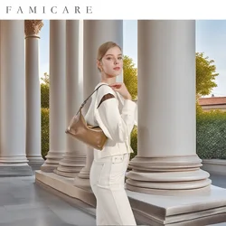 2026 New Lady Top Layer Vegetable Tanned Cowhide Retro Armpit Classic Crossbody Handbag Women's Versatile Single Shoulder Bag
