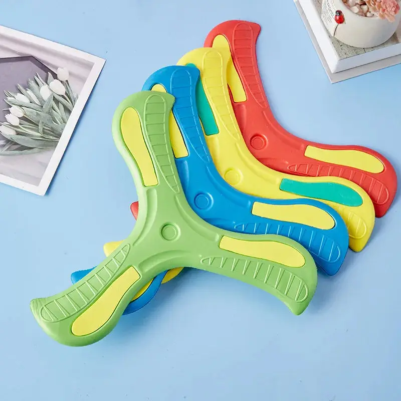 Children Soft Boomerang Toy Three-leaf Cross Outdoor Flying Disc Games Adult-kids Interactive Sports Toys for Decompression Gift