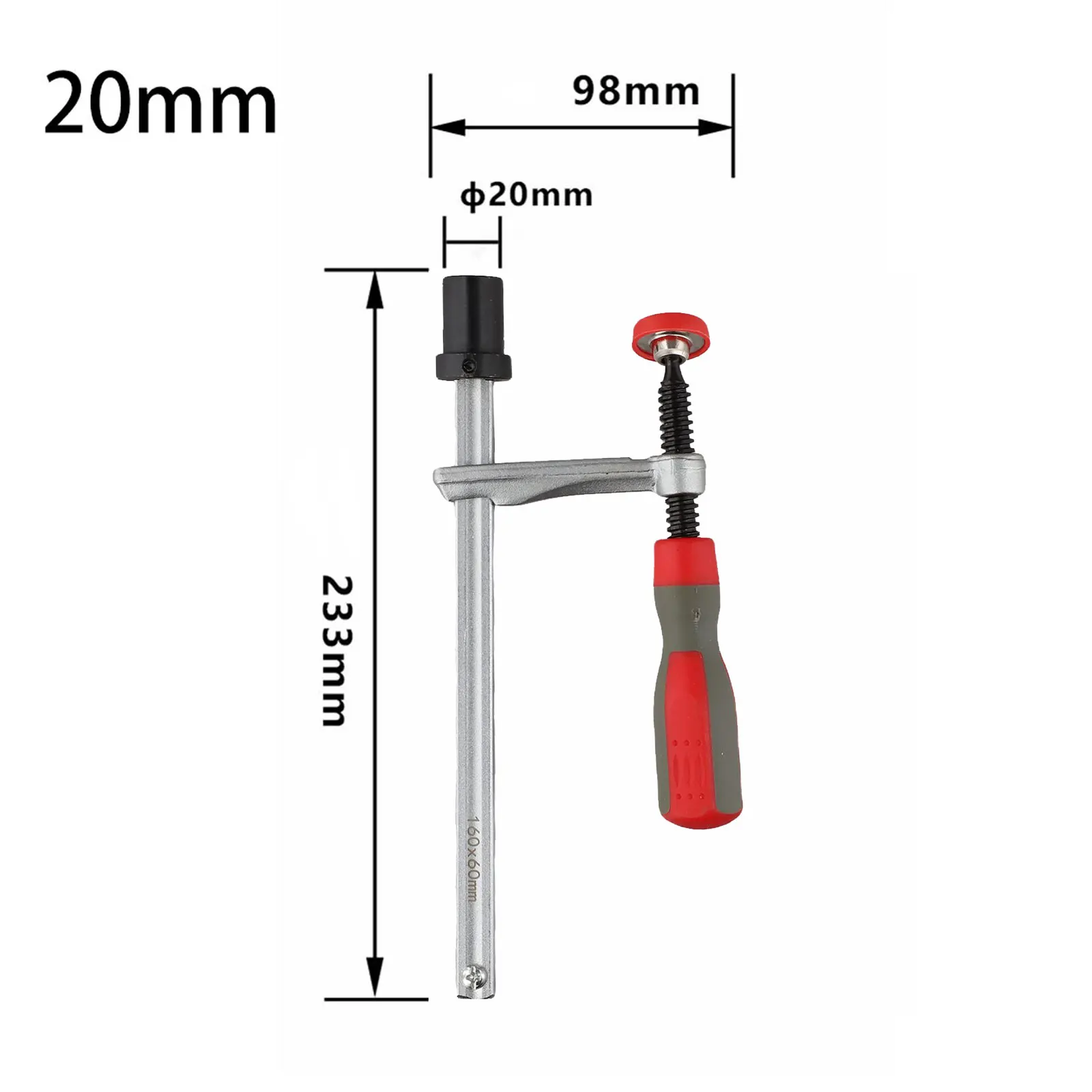 Abrazadera de sujeción para entusiastas del bricolaje, abrazadera de carpintería con orificio de 19mm, abrazadera de cola de milano de 160x60mm para bancos de carpintería