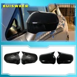 For Honda CIVIC 8th 2005-2010 Car Rearview Side Mirror Cover Wing Cap Exterior Sticker Rear View Case Trim Carbon Fiber Black