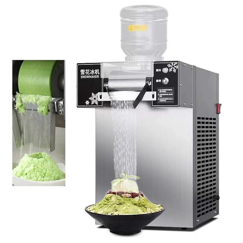 

60kg/24H Smoothie Machine Snow ice Making Machine Snowflake Shaved Continuous Snowflake Ice Maker 110V 360W For Dessert Shop