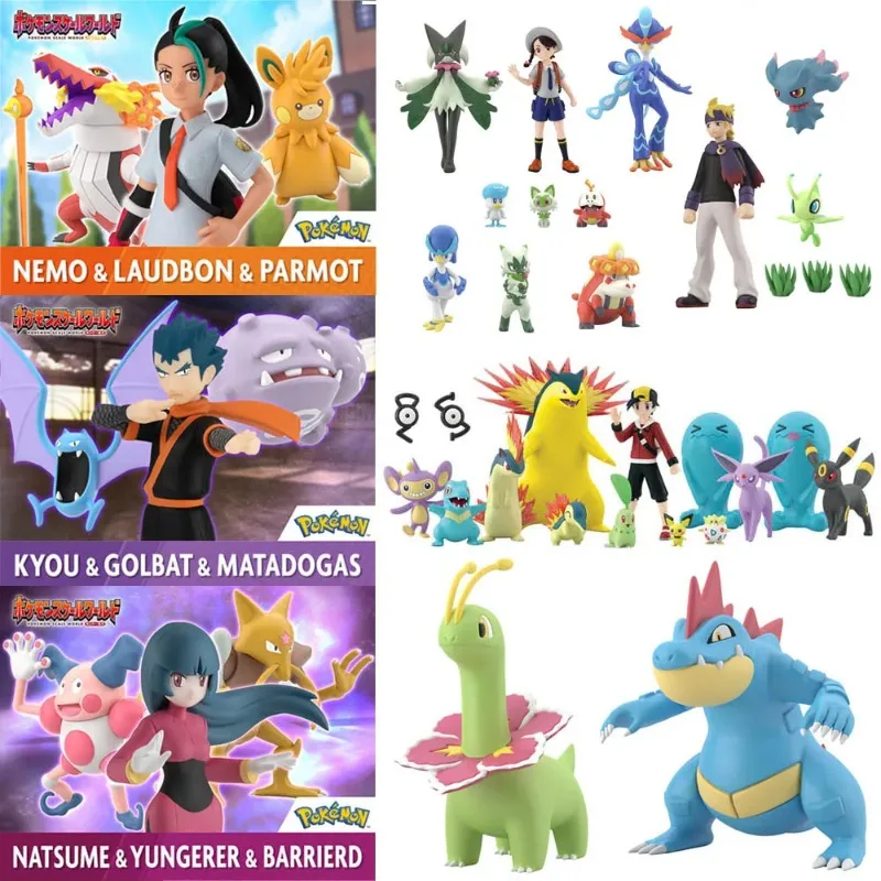 Original Bandai Pokemon Scale World 1/20 Anime Figure Hoenn Region Galar Region Johto Region Action Doll Model Collectible Toys