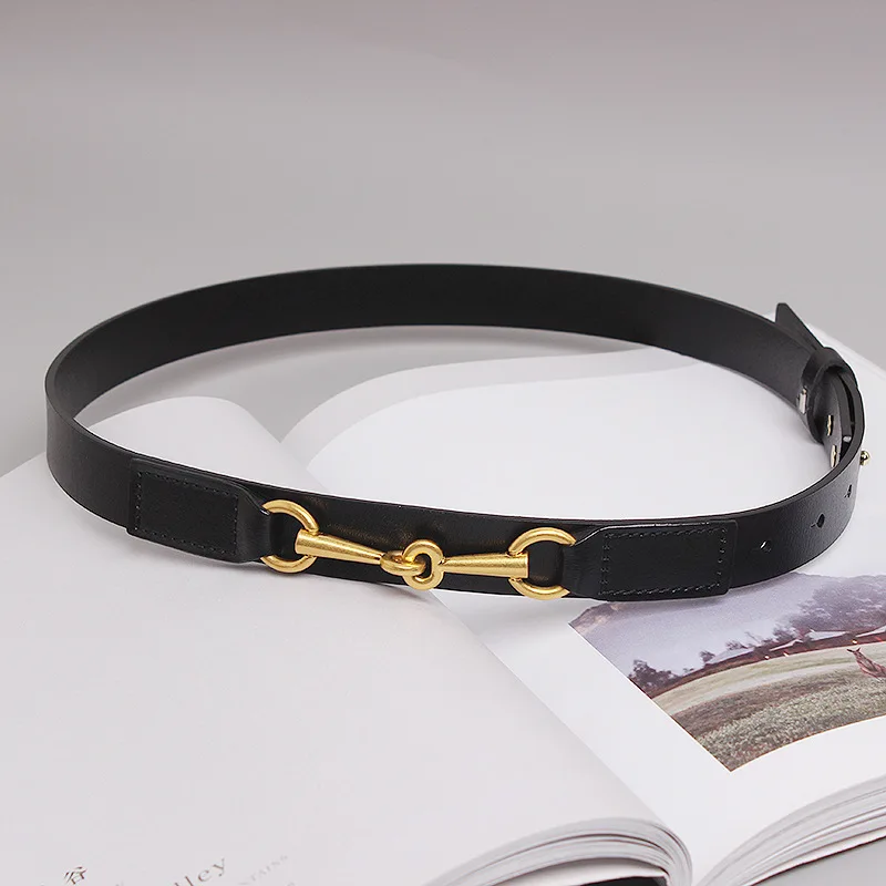 

Women's New Simple Versatile Female Belt For Women Saddle Buckle Decoration Cowhide