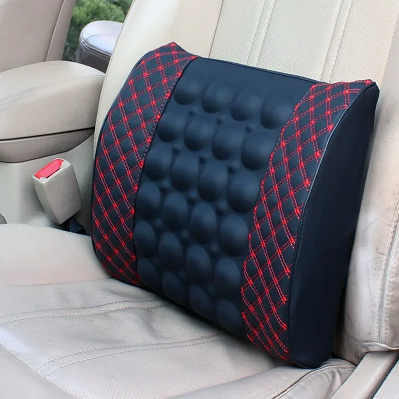 

Car Electric Massage Back Cushion for Car Seat Support Health Care Lumbar Pad Auto Back Pillow leather Auto Seat Back Support