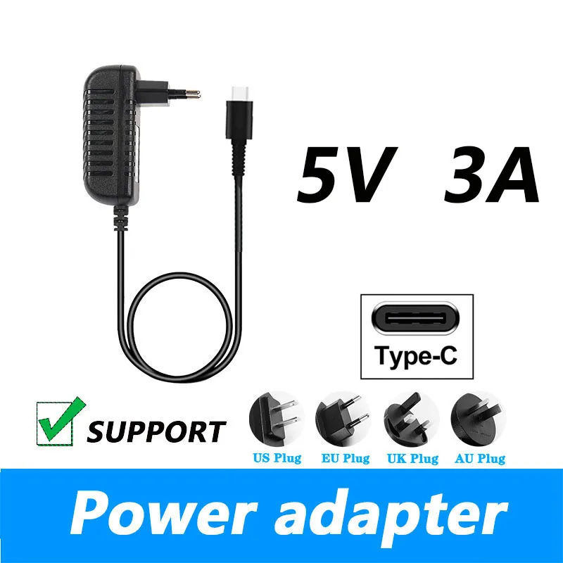 5V 3A AC/DC Adapter Charging USB Type C Power Supply EU Plug Travel Charger for Nintend Switch NS Game Console