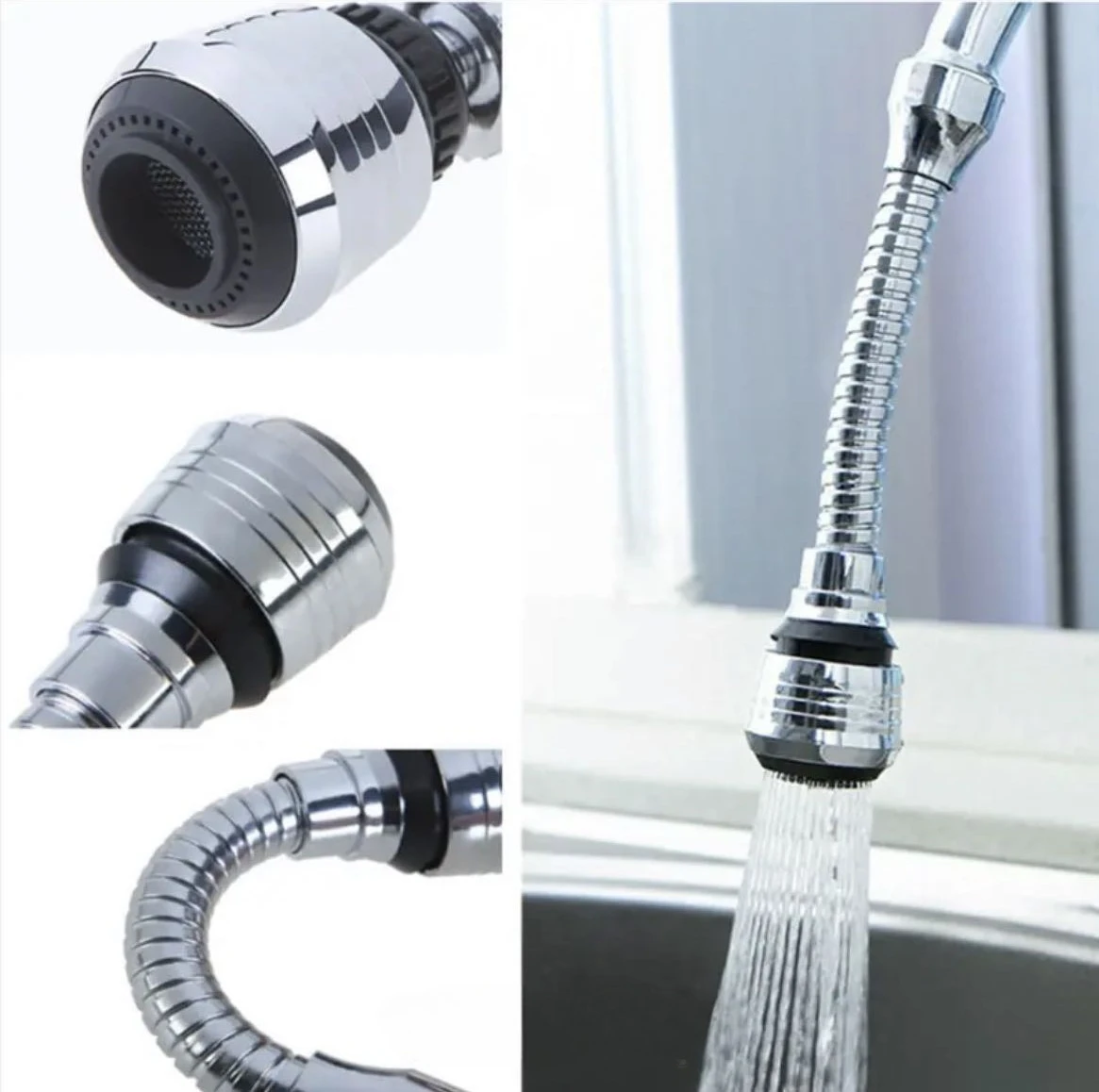 

360 Degree Rotatable Dual Mode Tap Aerator Water Saving Faucet Nozzle Extension Bubbler for Bathroom Kitchen Sink Water Outlet