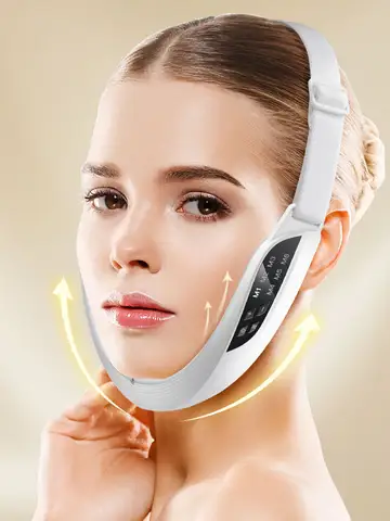 Electric V Face Lifting Beauty Device 6 Modes 8 Levels EMS Micro-current Firming Facial Massager Double Chin Removal Skin Care