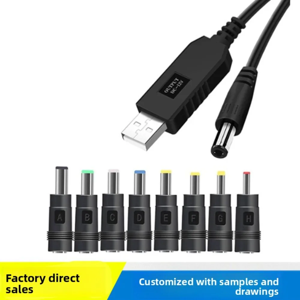 كابل تعزيز 12 فولت - كابل تحويل USB 5 فولت إلى 12 فولت/9 فولت، سلك طاقة USB إلى تيار مستمر لأجهزة التوجيه. لإمدادات الطاقة للجهاز،