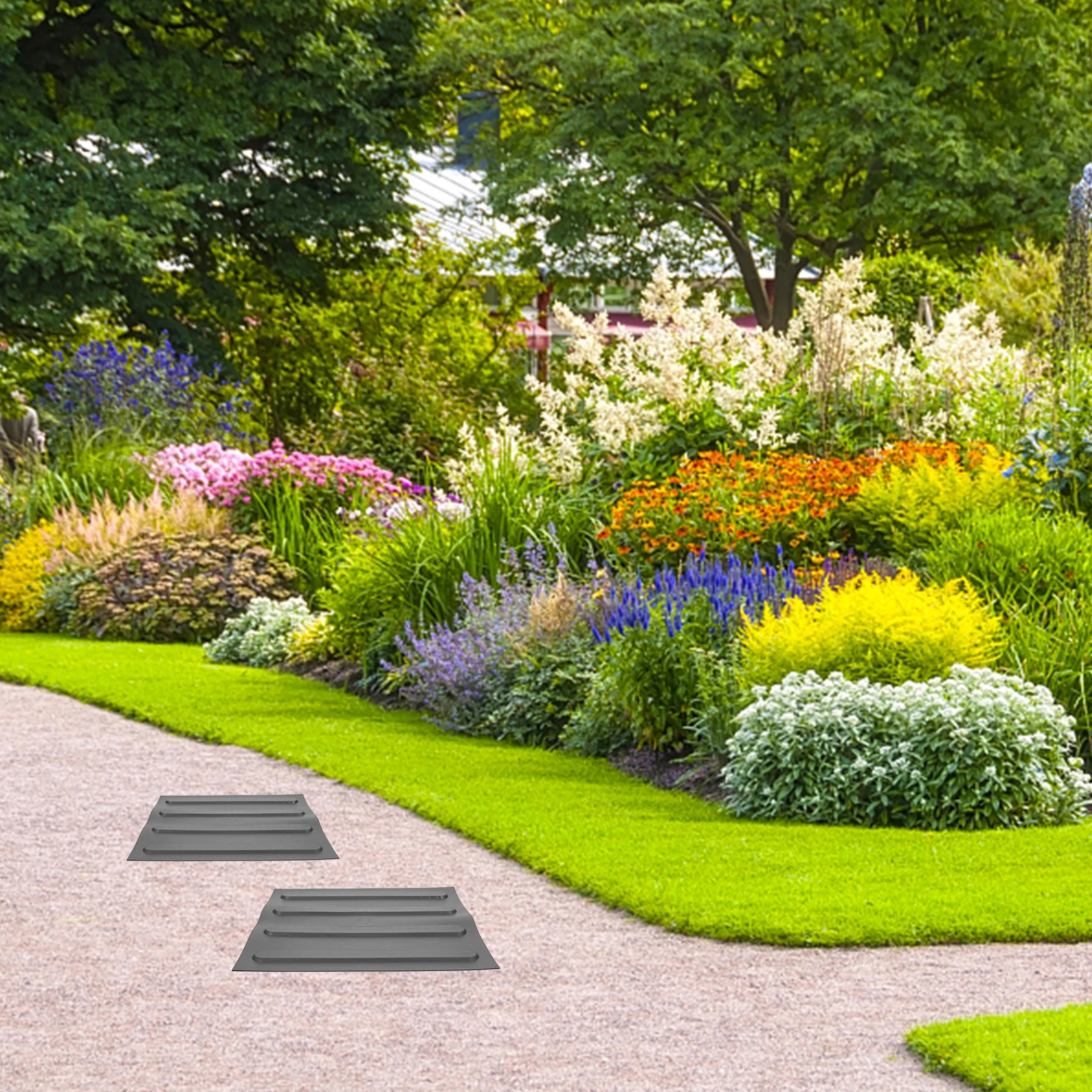 

4 Sheets Practical Blind Bricks Durable Waterproof Easy to Clean Sidewalk Boards for Pathways and Roads Paving Blind Bricks