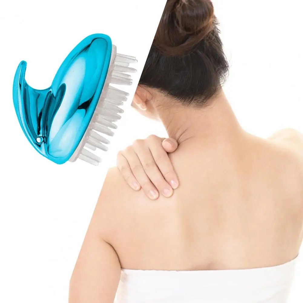 9*8.5cm Massage Brush Promote Blood Circulation Remove Dandruff Silicone U-shaped Head Scalp Hair Washing Comb For Home Salon