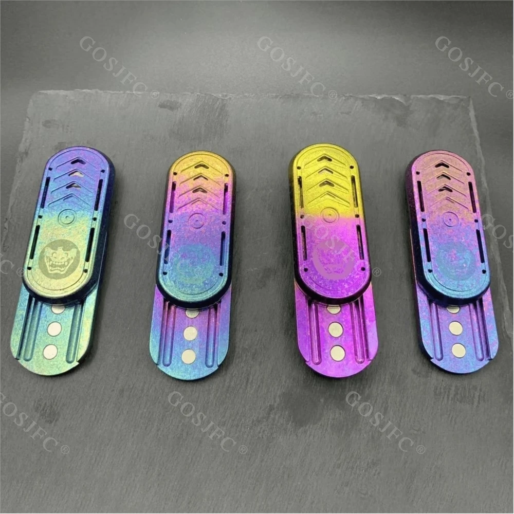 

ZDEDC Rattlesnake Tuning Fork Fidget Slider Stress Relief Toy Fidget Toys For Adults Ice Crystal Titanium