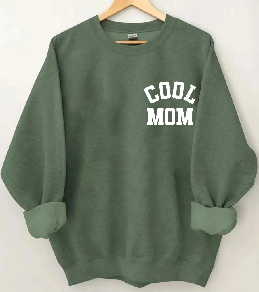 New Hot Sale Popular Mother's Day Simple Women Sweatshirt Cool Mom Succinct Chest Print Female Clothes Trend Comfort Girl Tops