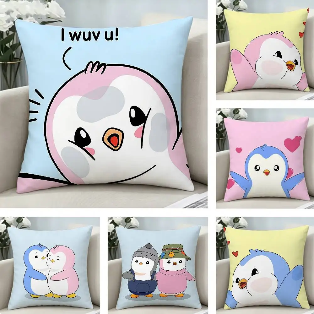 

P-Pudgy Penguin CUTE Pillow Case Pattern Printed Pillowcase For Living Room Sofa Cushion Cover