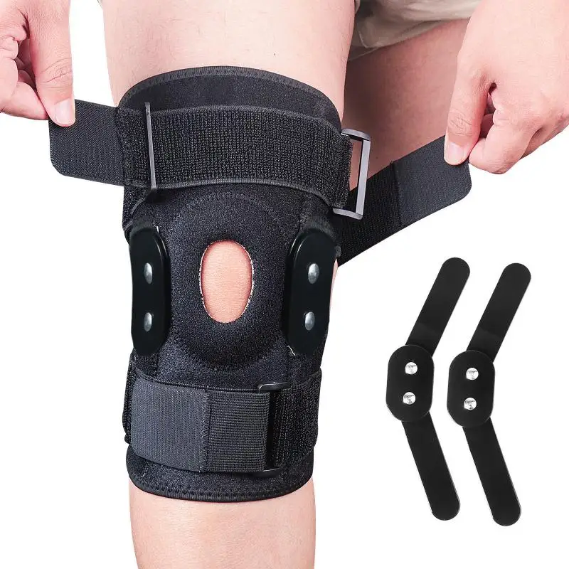 1Pc Adjustable Hinged Knee Brace Knee Support Wrap for Meniscus Tear Patellar Tendon Support Pain Relief Strains Sprains Etc