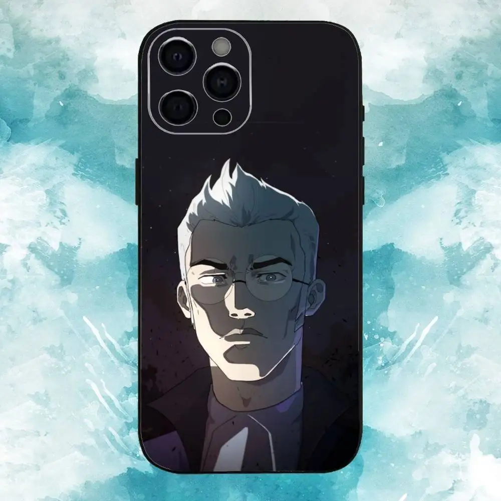 حافظة هاتف L-Legend V-Vox M-Machina لهاتف iPhone17,16,15,14,13,12,11 Plus، Pro Max غطاء أسود ناعم