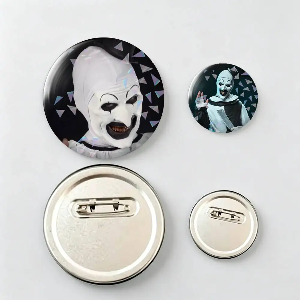 Horror Art the Clown Funny-y Brooch Vintage Alloy Brooch Pins, Antique Style Decorative Badges for DIY Craft & Daily Ornament