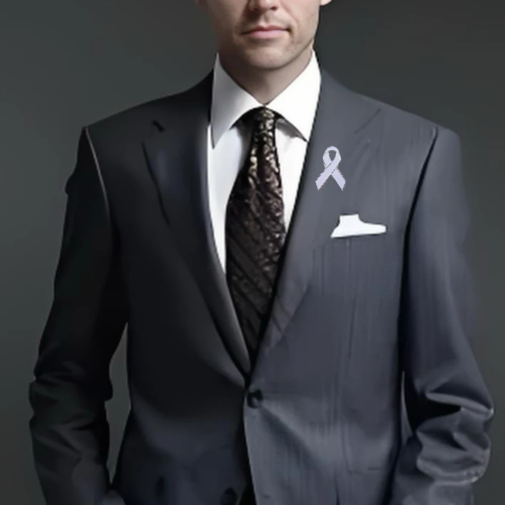 5/10/50 Pcs Lung Cancer Awareness Pins White Ribbon Pins Peace Promote Blindness Victims of Terrorism and Adoption Awareness Pin