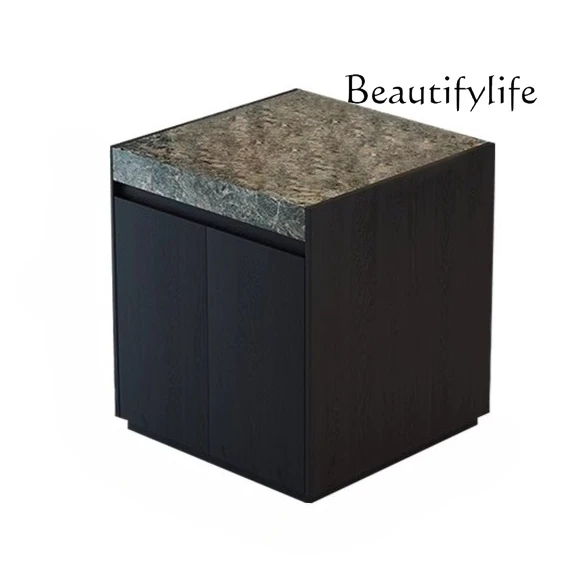 

Travertine slate Nakajima Tai retro high-end home wood wax oil multi-functional can be customized, separate Nakajima cabinet