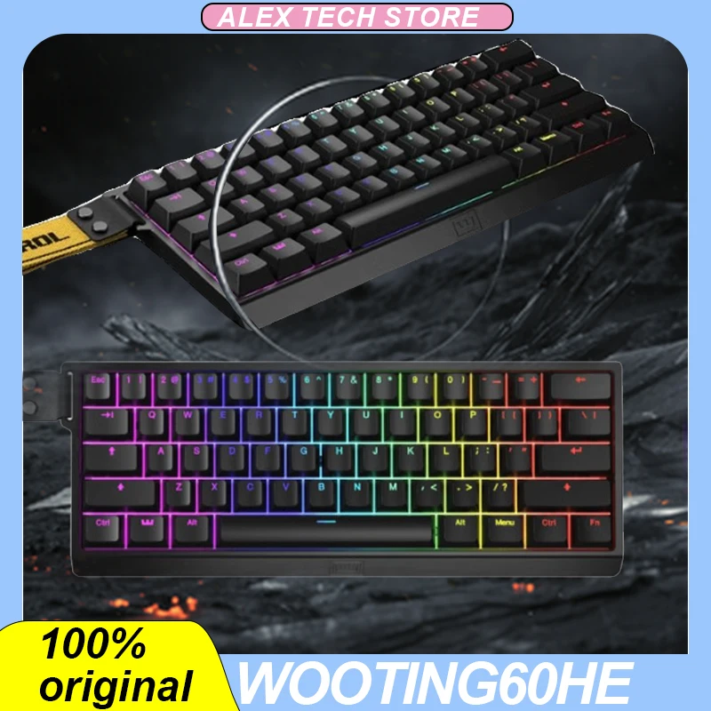 

Wooting 60he Mechanical Keyboard Magnetic Axis Low Delay Full Dynamic Simulation Esports Level E-Sports Game Keyboard Pc Gifts