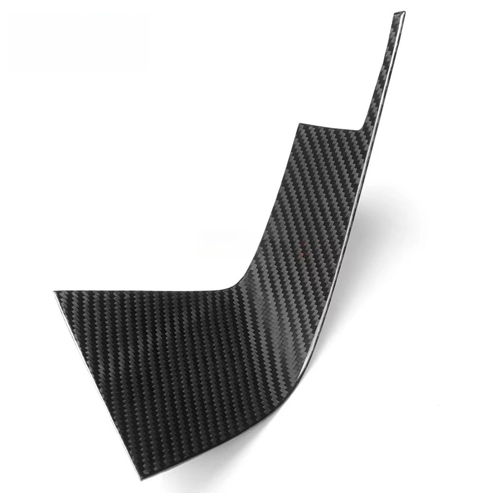 For Genesis G70 2024+ Side Gear Panel Trim Console Gear Armrest Grab Side Cover Dry Carbon Fiber Interior Accessories Stick-on