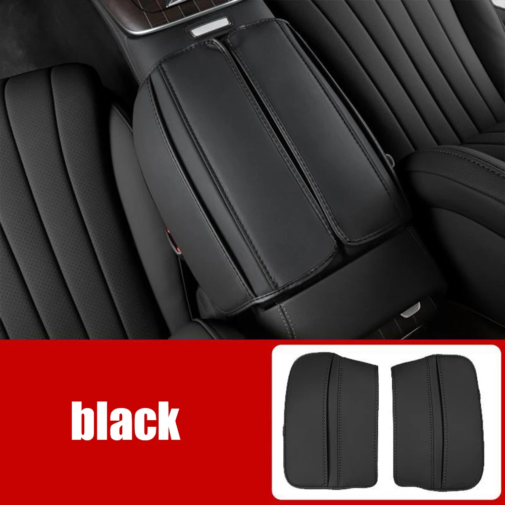 

For Mercedes Benz E Class 2024 W214 E260L E300L Leather Car Armrest Box Cover Pad Arm Rest Mat Elbow Support Cushion protective