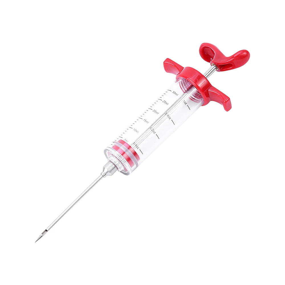 Meat Injector Syringe With 1 Marinade Injector Needle for BBQ Grill Turkey Injector Kit Marinade Flavor Injector Kitchen Tool