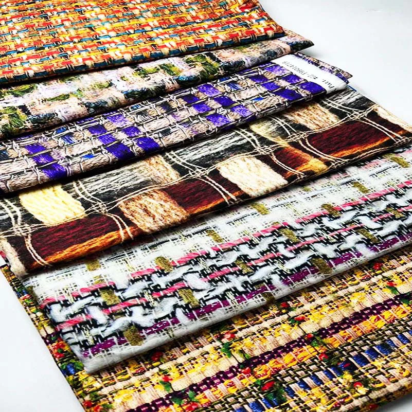 Bags Fabric Woven Pattern Printed Canvas Cloth for Sewing Handbags Sofa Curtain Fabric Table Cloth Pillow Fabric by Half Meter