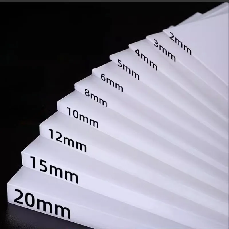 White polypropylene board thickness 2-10mm 100x100 100x200 150x150 200x200 210x297mm food grade PP plastic board