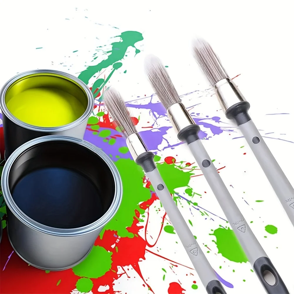 Small Paint Brush, Paint Brushes for Walls, Touch Up, Baseboards, Paint Brush for House Wall Corners, Durable Easy to Use