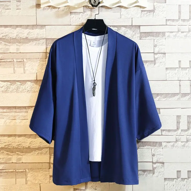 Ice Silk Short Sleeve Shirt Tops Men's Summer New Trendy Simplicity Solid All-match Korean Blouse Casual Vintage Men Clothing