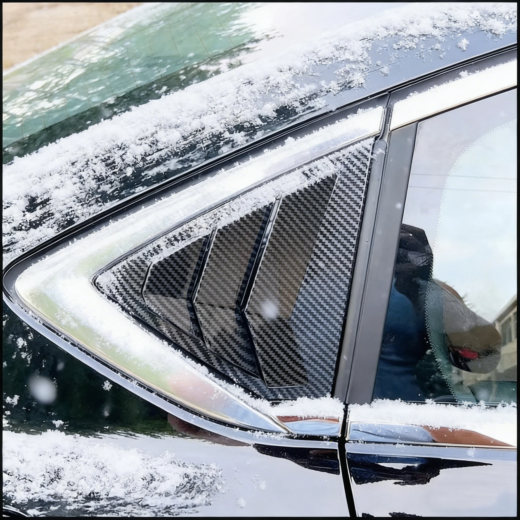 

For Opel Insignia B 2017-2024 Sedan Rear Triangle Window Blind Shades Louver Vent Cover Trim Car Styling Auto Accessories