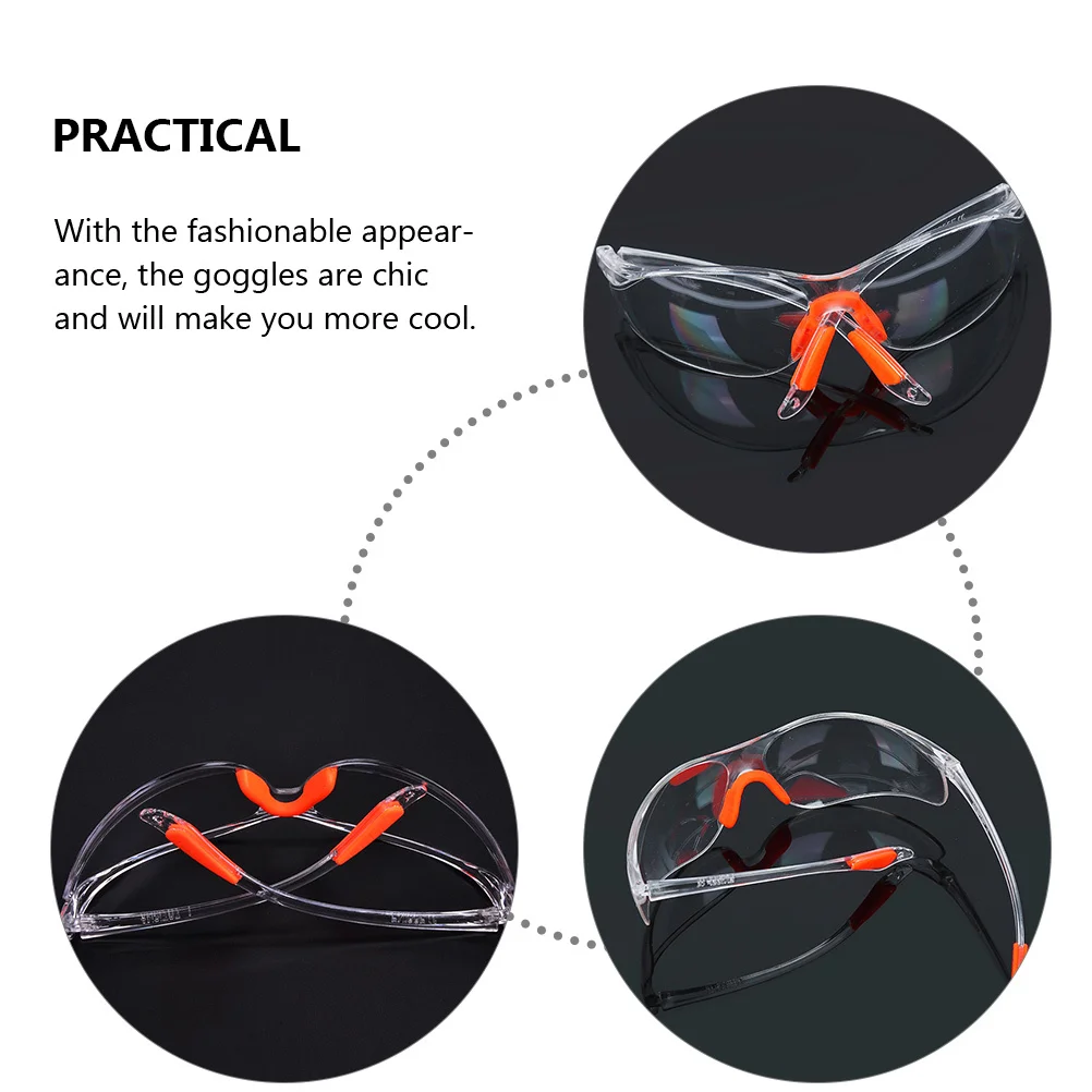 

4Pcs Anti-Fog Anti-Scratch Safety Glasses Silicone Polycarbonate Protective Eyewear Work Glasses for Construction Woodworking