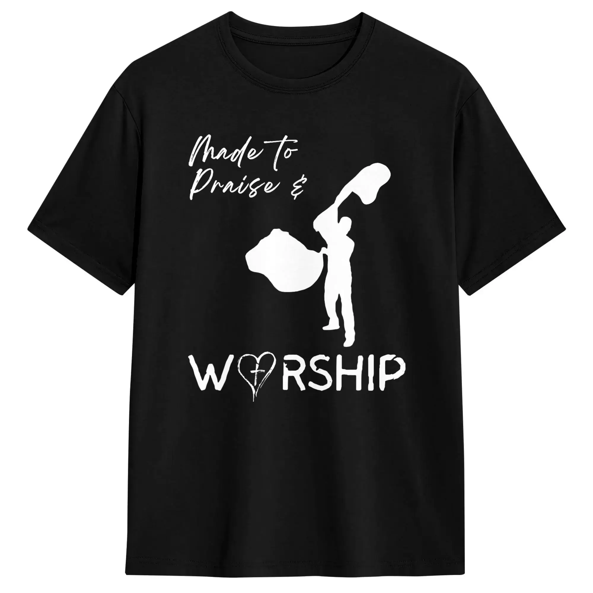 Made to Praise Worship Flagging Christian Flag Ministry T-Shirt  Trendy Cool T Shirts Short Sleeve Tshirt Summer Cotton 6XL Tees