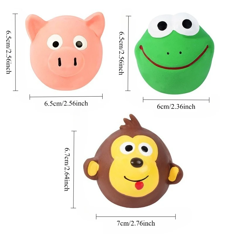 Squeaky Latex Dog Toys - Durable Chew Resistant Pet Toys for Interactive Training, Self-Entertainment & Boredom Relief