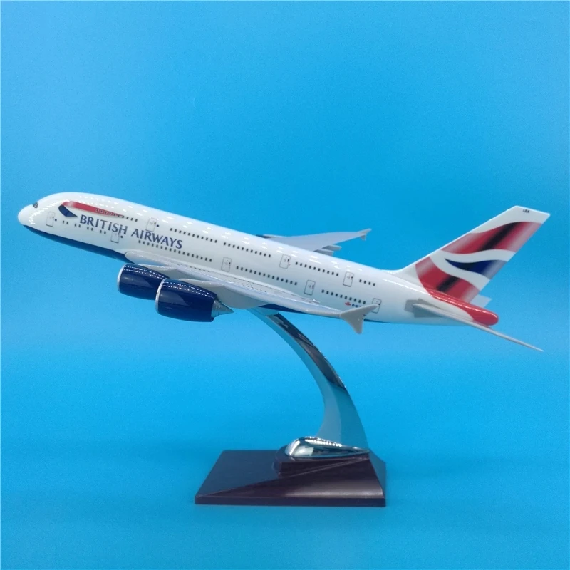 

36CM Scale British Airways A380 Airplane Model Alloy Diecast Plane Model Decoration with Display Stand plane model building kit