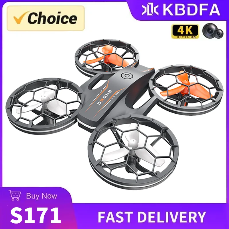 KBDFA S171 Drone Profesional Light Drone Fixed Height Positioning Front and Rear Lights FPV Helicopter RC Quadcopter Toys